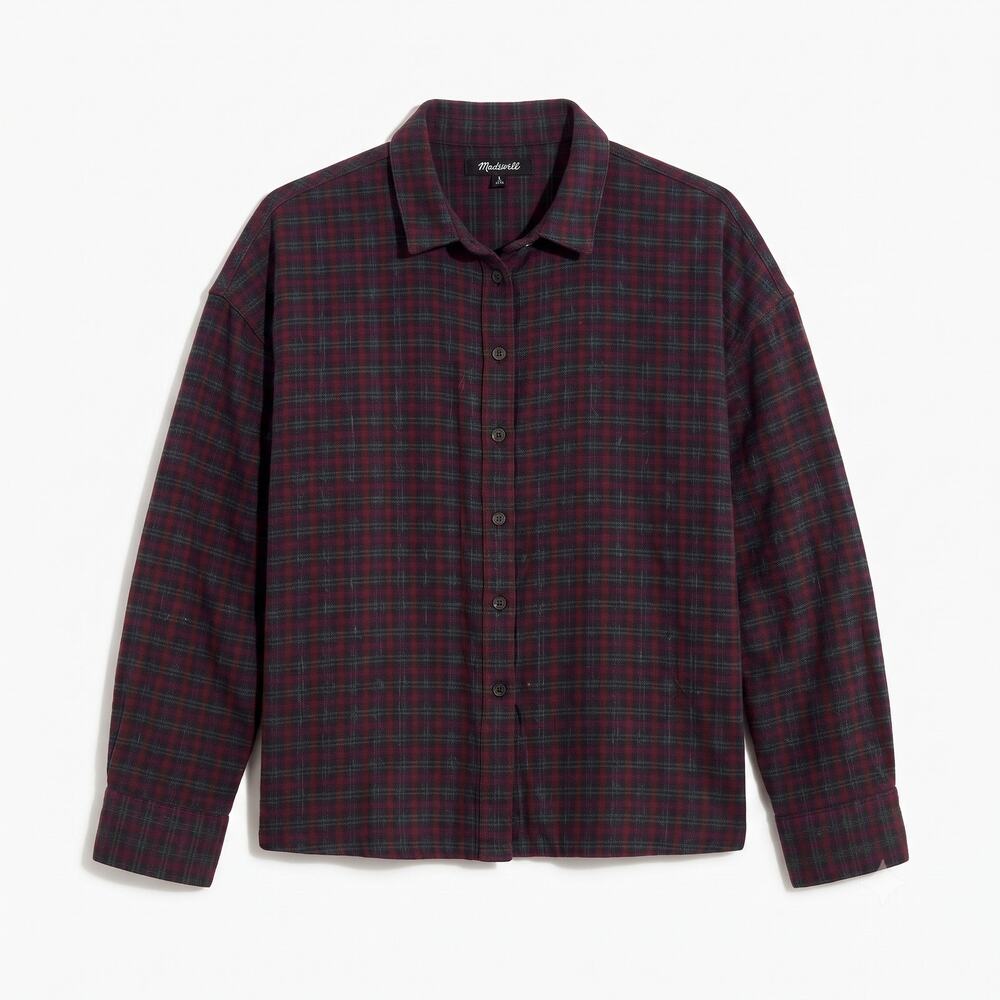 Madewell Womens L Grunge 90s Casual Indie Plaid Long Sleeve Button Down Shirt